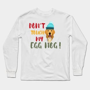 Egg nog Lover shirt, Golden Retriever Dog Long Sleeve T-Shirt